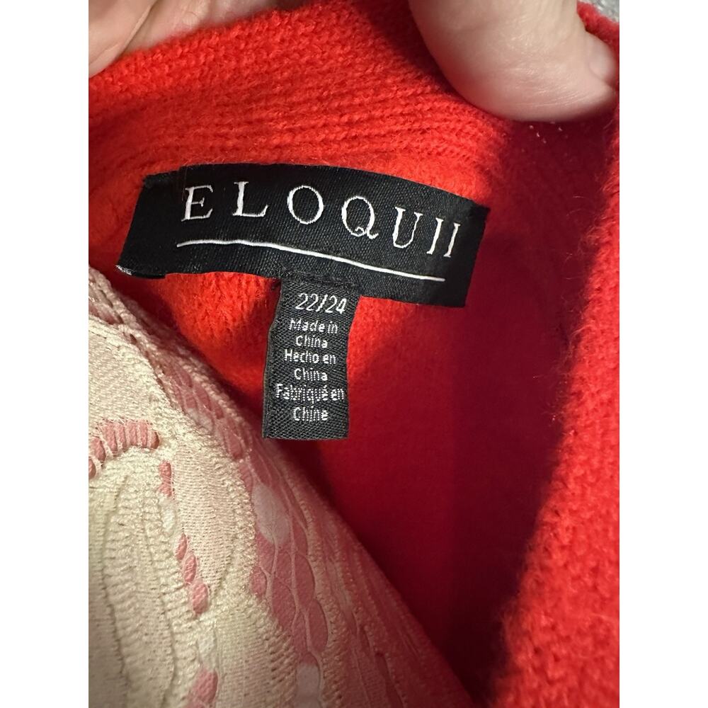NWT Eloquii Carmine Red Bow Sweater Mini Dress Sz 22/24 - Picture 7 of 9